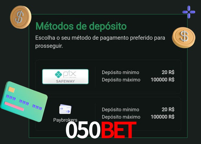 O cassino 050bet oferece uma grande variedade de métodos de pagamento